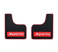 NINMORTH Rubber Mud Flaps Set of 4, Anti-Collision Guards for Car Front Rear, Black Red Mudguards(Small)