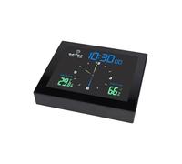 NINMORTH Silent Electronic Wall Clock with Temperature & Humidity Monitor, Countdown Timer and Alarm, Suction Cup Mount Bathroom or Kitchen