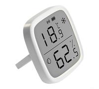 NINMORTH SNZB-02D Temperature Humidity Sensor, 2.5 Inch LCD Smart Hygrometer for Zigbee NSPanel Pro Hub White