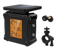 NINMORTH Solar Powered Motorcycle Tire Pressure Monitor, LED Color Display TPMS System, High Precision 0-6 Bar Sensor, IP67 Waterproof(M8)
