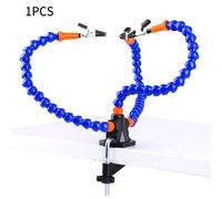 NINMORTH Soldering Helping Hands Tool with 3 Flexible Arms and Swivel Clips, Silicone Pads, Stainless Steel for Alligator Clips Heat Resistance