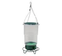 NINMORTH Squirrel-Proof Hanging Bird Feeder Cardinals, Blue Jays & Sparrows Foldable Metal and Plastic Garden Feeder in Green