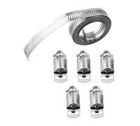 NINMORTH Stainless Steel Hose Clamp DIY Kit, 304 Stainless Steel Adjustable Worm Gear Clamps Automotive Industrial for Marine Use, 2-35m with Fasteners