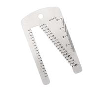 NINMORTH Stainless Steel Rounded Corner Template Ruler for Leather Craft Cutting, 2mm Thick with Punching Die Function, Silver