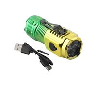NINMORTH Three-Eyed Flashlight, Super Bright Waterproof LED Torch with 3 High-Power Beads, USB Rechargeable for Outdoor Travel, for Black