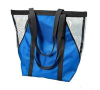 NINMORTH Transparent Shopping Bag Women's Oxford Fabric Tote Bag for Beach Camping Travel Large Foldable Shopper Bag Black, blue