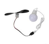 NINMORTH Wind Propeller Generator Set with 1M USB Cable and 5W Bulb, for Compact Motor Physics Learning and Outdoor for Lighting