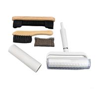 NINMORTH Wooden Pool Table Brush and Lint Roller Set, Billiard Table Cleaning Tools with Microfiber Cloth, Indoor Game Room Maintenance Kit(Yellow)