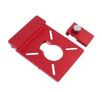 NINMORTH Woodworking Aluminum Router Guide Rail Adapter with Stop Block, 126 x 90mm, Track Saw Guides Powertec
