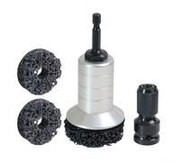 NINMORTHBrake Hub Rust Remover Set, Wheel Hub Cleaning Kit with 1/2 Inch Driver Adapter for Impact Wrench, Abrasive Grinding Discs(4PCS)