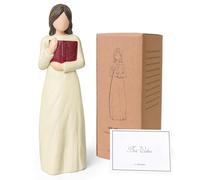 NINNSSOT Book Lover Gifts Bookshelf Decor Sculpture, Book Accessories for Reading Lovers, Teachers, Graduates, Students, Bookish Figurine Unusual Ornaments for The Home Living Room Desk