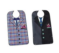 Ninnyi 2 PCS Adult Bibs for Men Funny, Waterproof and Reusable Adult Bib, Adjustable clothing protectors for Adult, Elderly and Disabled