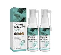 Ninnyi 2 PCS Ear Piercing Aftercare Spray, Piercing Cleaning Solution, Sterile Saline for Ears, Nose, Navel, Tongue