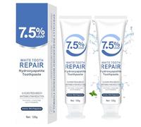 Ninnyi 2 PCS Hydroxyapatite Toothpaste, Nano Hydroxyapatite Toothpaste 7.5 for Enamel Protection Repair, Whitening, Sensitive Teeth Care, Natural Ingredients, Fluoride-Free