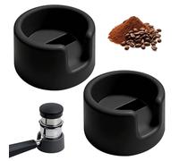 Ninnyi 2Pcs Coffee Tamper Base, Silicone Black Coffee Handle Base for Ninja Espresso Machine Accessories (Black)