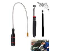 Ninnyi 3 PCS Telescopic Magnetic Pickup Tool, Handheld Flexible Retrieval Tool Collector with Pocket Clip (1.5LB 5LB 8LB)