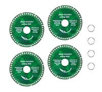 Ninnyi 4 PCS 100 * 22.23mm Tile Cutting Disc for Angle Grinder with 4 Washers, Diamond Stone Cutting Disc for Metal Wood Glass