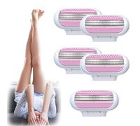 Ninnyi 5PCS Razor Blades Compatible with Gillette Venus for Women, Comfort Refill Edge Replacement Razor Heads(Pink)
