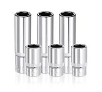 Ninnyi 6 PCS 10mm Socket, 1/4 Inch Drive Deep and Shallow Impact Socket Set 6 Point Metric Design for Car Repair Home Use