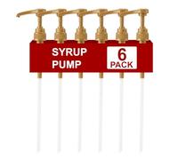 Ninnyi 6 Pcs Coffee Syrup Pump, 10cc per Press Universal Quantitative Syrup Pump for Torani 750ml & 1L Bottles