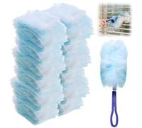 Ninnyi 60PCS Disposable dust magnet starter kit for flash pledge, Short Handle for Doors Windows Wardrobes Pendant Lights Ceiling Fans