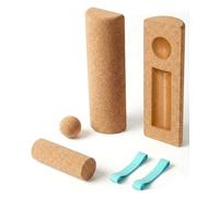 Ninnyi Ankle Balance Board, 4 In1 Cork Foot Strengthener Trainer Set with Balance Blocks, Roller, Massage Ball, Toe Bands