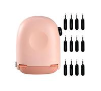 Ninnyi Data Defender Roller Stamp, Reusable Address Blocker with 10 Stamp Ink Refills for Confidential Information Protection and Anti-Theft (Pink)