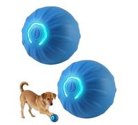 Ninnyi Self Moving Dog Ball with LED Light, 2 Pcs Automatic Vibrating Ball Rolling Interactive Toy for Cats Dog(Blue)