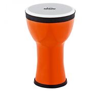 Nino Percussion Elements Mini Djembe - Small Musical Instrument for Children from 3 years - 6-inch Diameter - Plastic, Orange (NINO-EMDJ-T)