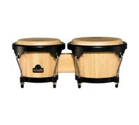 Nino by Meinl Wood Bongo Natural Shell/Black Hardware