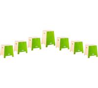 Nino Percussion Cajon Rhythm Set - 7-Piece Musical Instrument Set for Children from 3 Years - Baltic Birch, Green (NINOSET990GR)