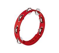 Nino Percussion Compact Tambourine Instrument - Musical Instrument for Children from 3 Years - Diameter 8 inch - Plastic, Red (NINO49R)