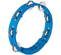 Nino Percussion Compact Tambourine Instrument - Musical Instrument for Children from 3 Years - Diameter 8 inch - Plastic, Blue (NINO49SB)