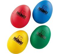 NINO Percussion Egg Shakers 4 Pcs. 1 Blue, 1 Green, 1 Red, 1 Yellow, S