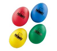 NINO - Percussion Egg Shakers, 4 Pieces 1 Blue, 1 Green, 1 Red, 1 Yellow