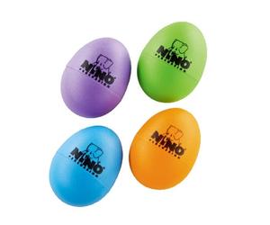 NINO - Percussion Egg Shakers, 4 Pieces, Assorted Colours