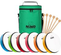 Nino Percussion Hand Drum Set - Set with Hand Drums for 6 Children Aged 3 and Up - Diameter 8 Inches - Plastic, Multicolored (NINOSET45)