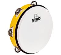 Nino Percussion Headed Tambourine Instrument - Musical Instrument for Children from 5 Years - Diameter 8 inch - Plastic, Yellow (NINO51Y)