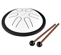 Nino Percussion Mini Melody Steel Tongue Drum with Mallets - for All Ages - Easily Create Songs, for Classroom Music, 2-YEAR WARRANTY (NINO980WH), White
