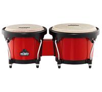 Nino Percussion Molded Bongo Plus - Musical Instrument for Children from 5 Years - 2 Hand Drums - ABS Plastic, Red (NINO17R-BK)