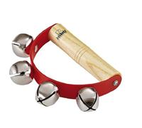 Nino Percussion Sleigh Bell Instrument - Sleigh Bell Musical Instrument for Children from 3 Years - Wood, Natural (NINO962)