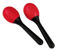 Nino Percussion Small Egg Maracas - 1 Pair Small Shaker for Children from 3 Years - Musical Instrument - Plastic, Black and Red (NINO569R)