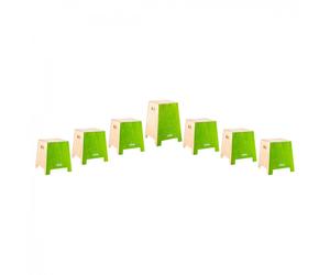 Nino Percussion Stackable Classroom Cajon Group Rhythm Set 7 Pieces