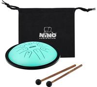 Nino Percussion Steel Tongue Drum G-Minor, Mint Green (NINO982) | Steel Tongue Drum for Children from 5 Years, with 8 Tongues, Diameter 7 Inches, Steel