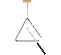 Nino Percussion Triangle Musical Instrument - Medium - with Beater - for Children from 4 Years - Steel and Wood, Natural (NINO551)
