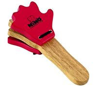 Nino Percussion Wood Hand Castanet, Natural and Red (NINO585)