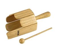 Nino Percussion Wood Stirring Drum - Large Musical Instrument for Children from 4 Years - Incl. Wooden Mallet - Siam Oak, Natural (NINO556)