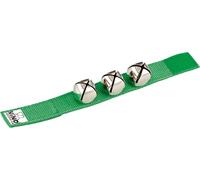 Nino Percussion Wrist Bell Instrument - Musical Instrument for Children from 4 Years - With hook and loop fastener - Nylon, Green (NINO961GR)