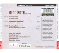 NINO ROTA: SYMPHONY NO. 3; DIVERTIMENTO CONCERTANTE; CONCERTO SOIR‚E NEW CD