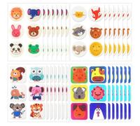 Ninoclar 168 Pcs Natural Mosquito Repellent Patches for Kids & Adults - Child-Safe, Non-Toxic Plant-Based, 24H Long-Lasting Protection, 24 Cute Animal Patterns (Stickers for Clothing or Backpacks)
